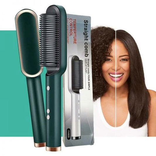2‑in‑1 Hair Straightening Brush